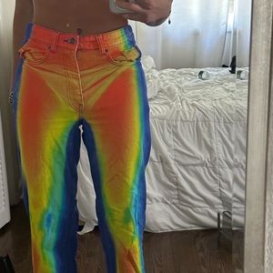 Jaded London X Sydney Carlson Touch me Heatmap Print Loose Straight Baggy Jeans